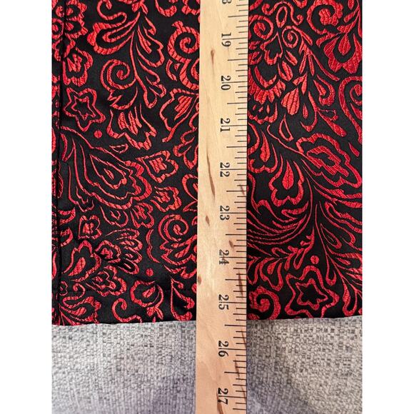 Chico's Additions Red Black Design Textured Button Up Jacket Sz 3 (XL) - Picture 7 of 8